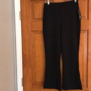 Black boot cut pull on pants